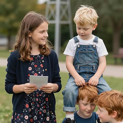 Children Playing Outdoors in Park