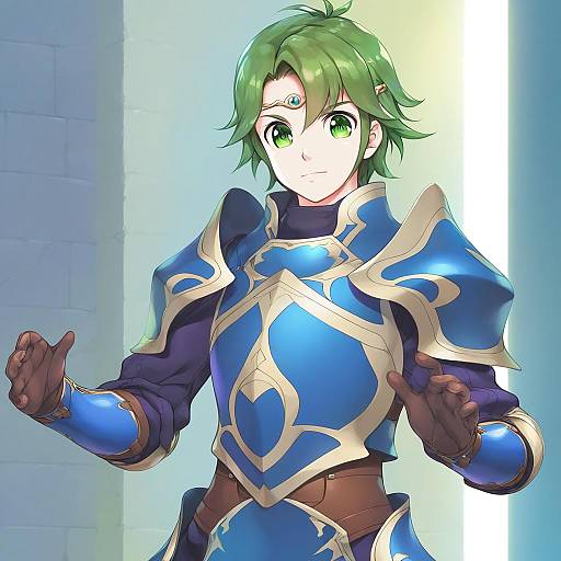 Illustration of Alm (fire emblem), fire emblem in the style of Wacchi