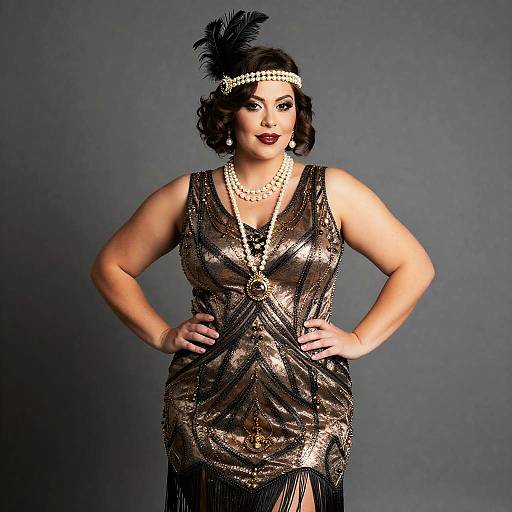 Plus Size Flapper Fancy Dress