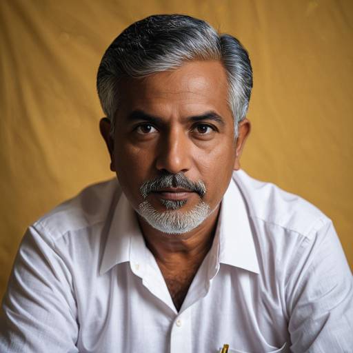 Mature Man in Traditional Kerala Mundu and White Shirt
