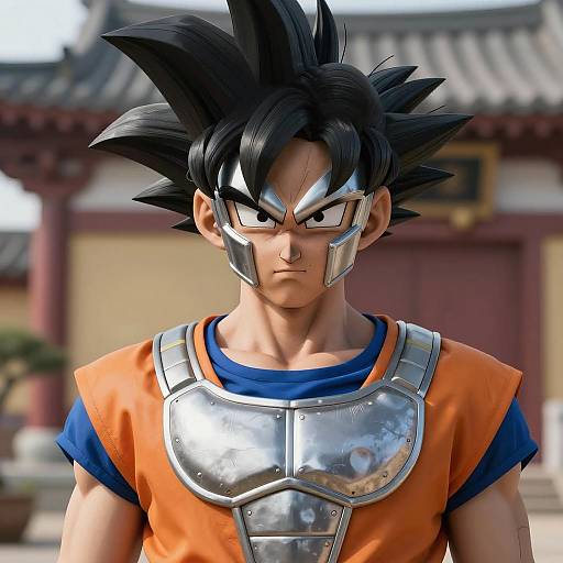 Anime-Style Superhero Boy in Armor