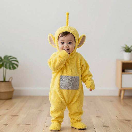 Baby in Yellow Teletubbies Costume
