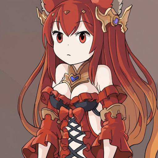 Illustration of Anthuria, granblue fantasy in the style of Sixten