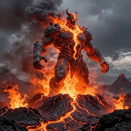 Molten Lava Colossus in Eruption