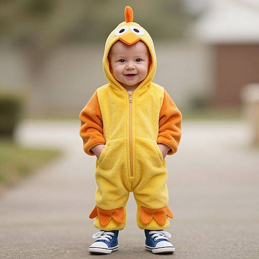 Newborn Turkey Costume Outdoors Solo