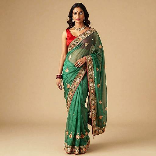 Embroidered Saree Fashion Portrait