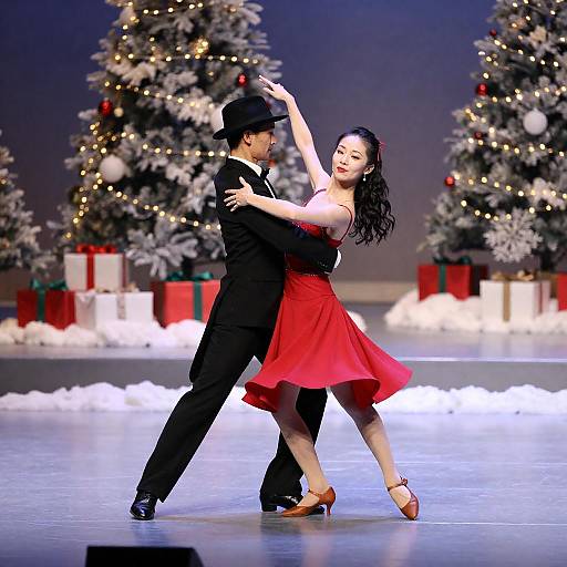 Christmas Dance on Snowy Stage