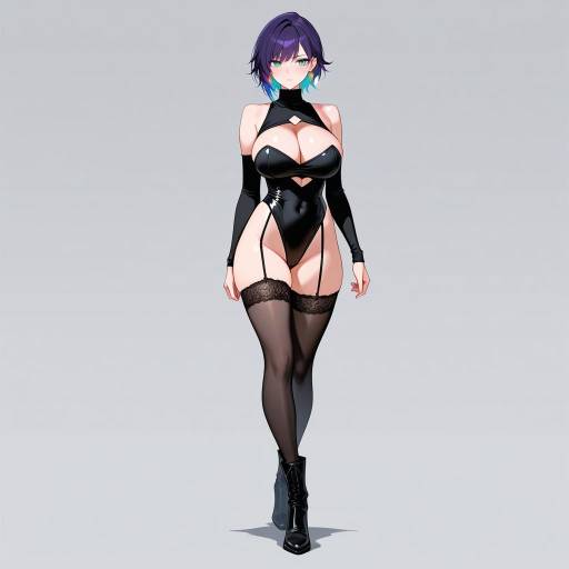 Elegant Woman in High Fashion Attire Elegant Woman in High Fashion Attire