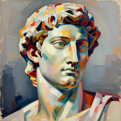 Modern Abstract Portrait of Plato