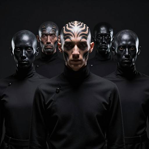 Dramatic Humanoid Figures with Glossy Skin