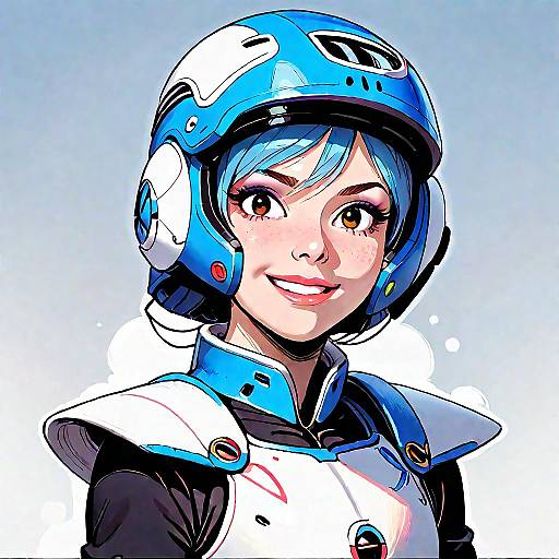 Cartoon Space Explorer in Power Armor