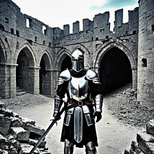 Heroic Knight Defending a Crumbling Fortress Heroic Knight Defending a Crumbling Fortress