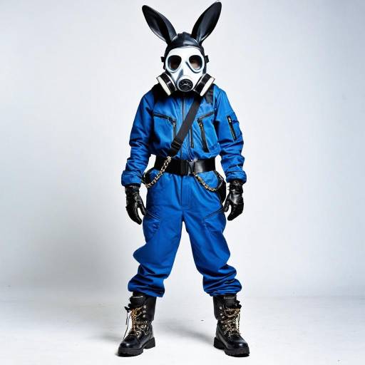 Stylish Boy in Rabbit Themed Outfit
