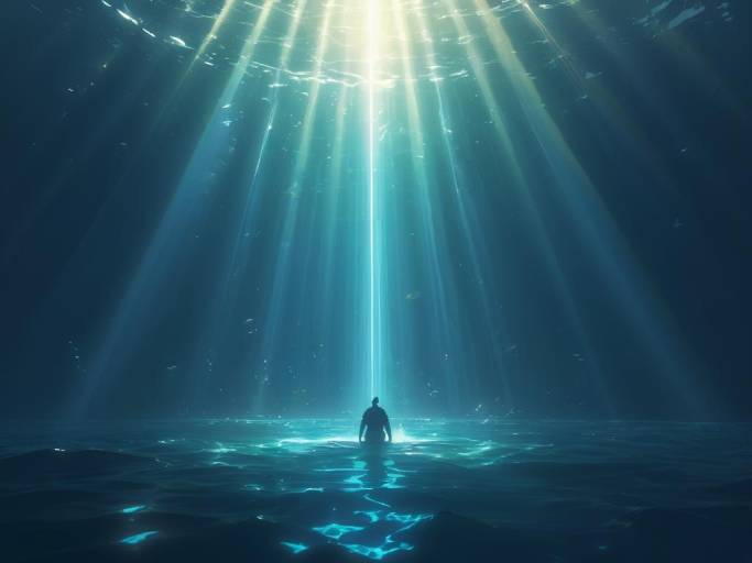 Dramatic Deep Sea Drowning Scene