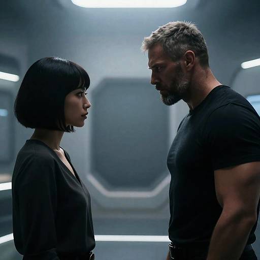 Intense Encounter in a Futuristic Setting