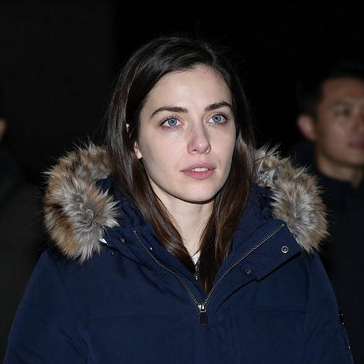 Serene Woman in Winter Attire Photograph