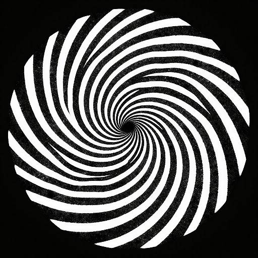 Hypnotic Black and White Spiral