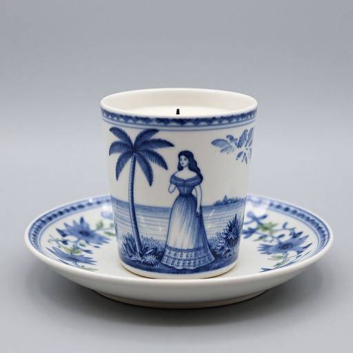 Elegant Blue and White Delft Candle Holder