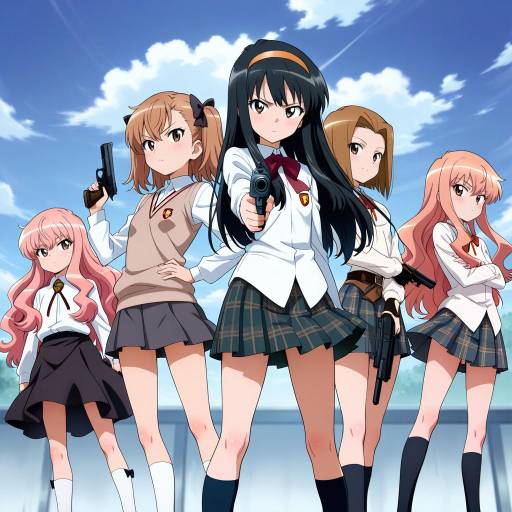 Crossover Battle: Girls in School Uniforms