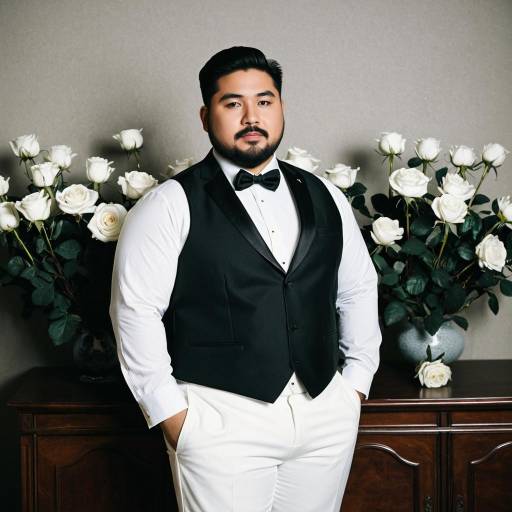 Plus Size Man in Formal Wedding Attire
