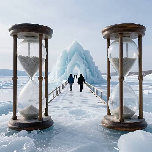 Whispering Dry Ice Hourglass Bridge