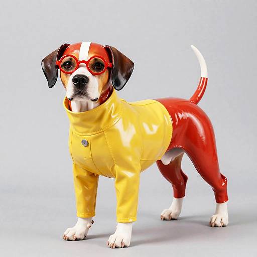 Realistic Shiny Latex Dog Costume
