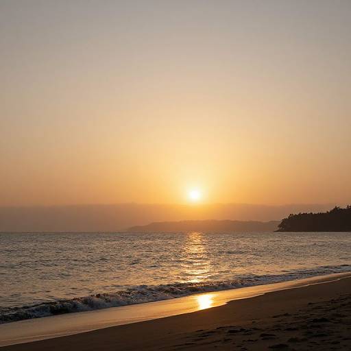 Ethereal Sunset on Tranquil Shore