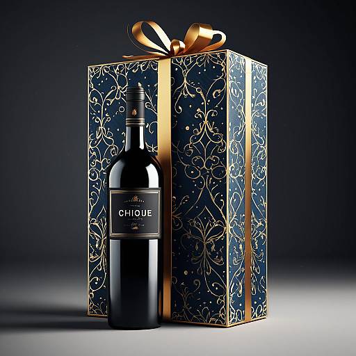 Elegant Wine Bottle and Gift Box