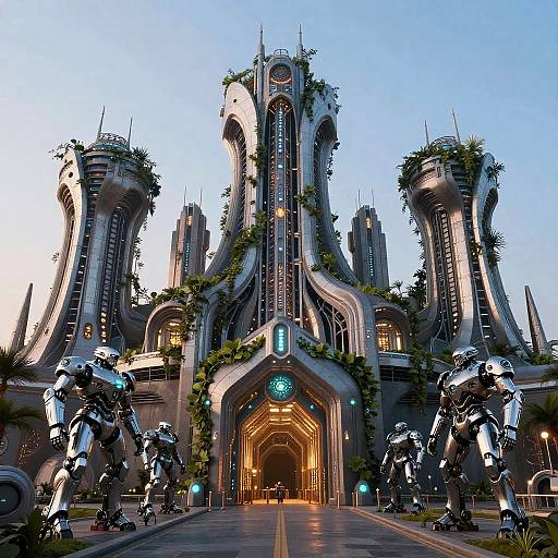 Futuristic Bio-Organic Steel Castles