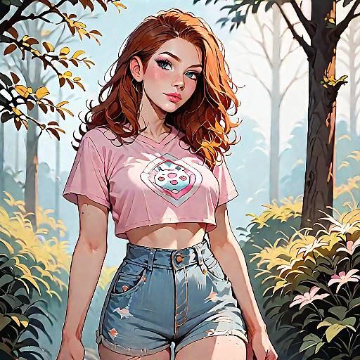 Confident Fashion in a Park Setting