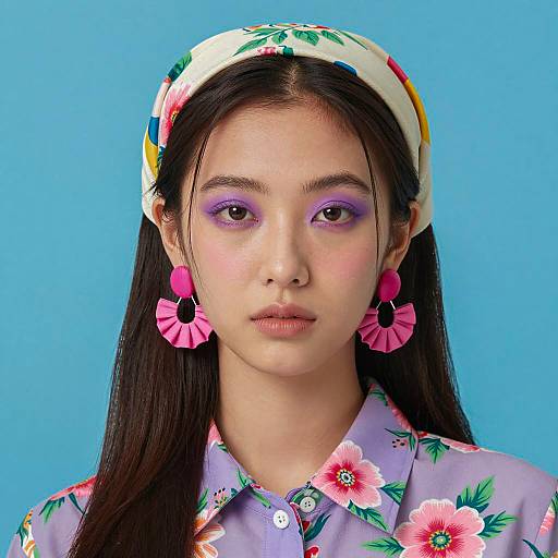 Vibrant Portrait of an Asian Woman