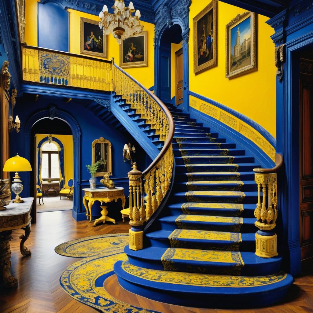 Ornate Staircase in Maximalist Style