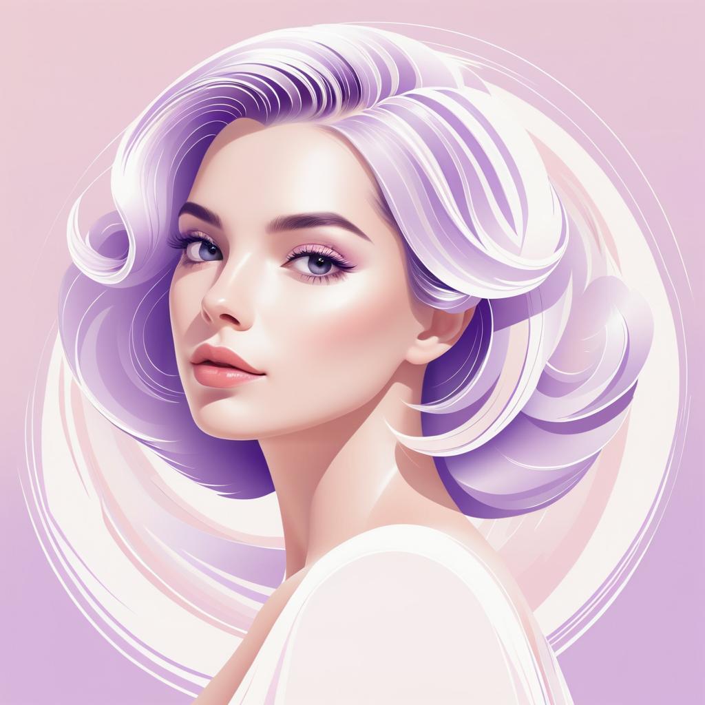 Elegant Woman's Portrait in Lavender Tones