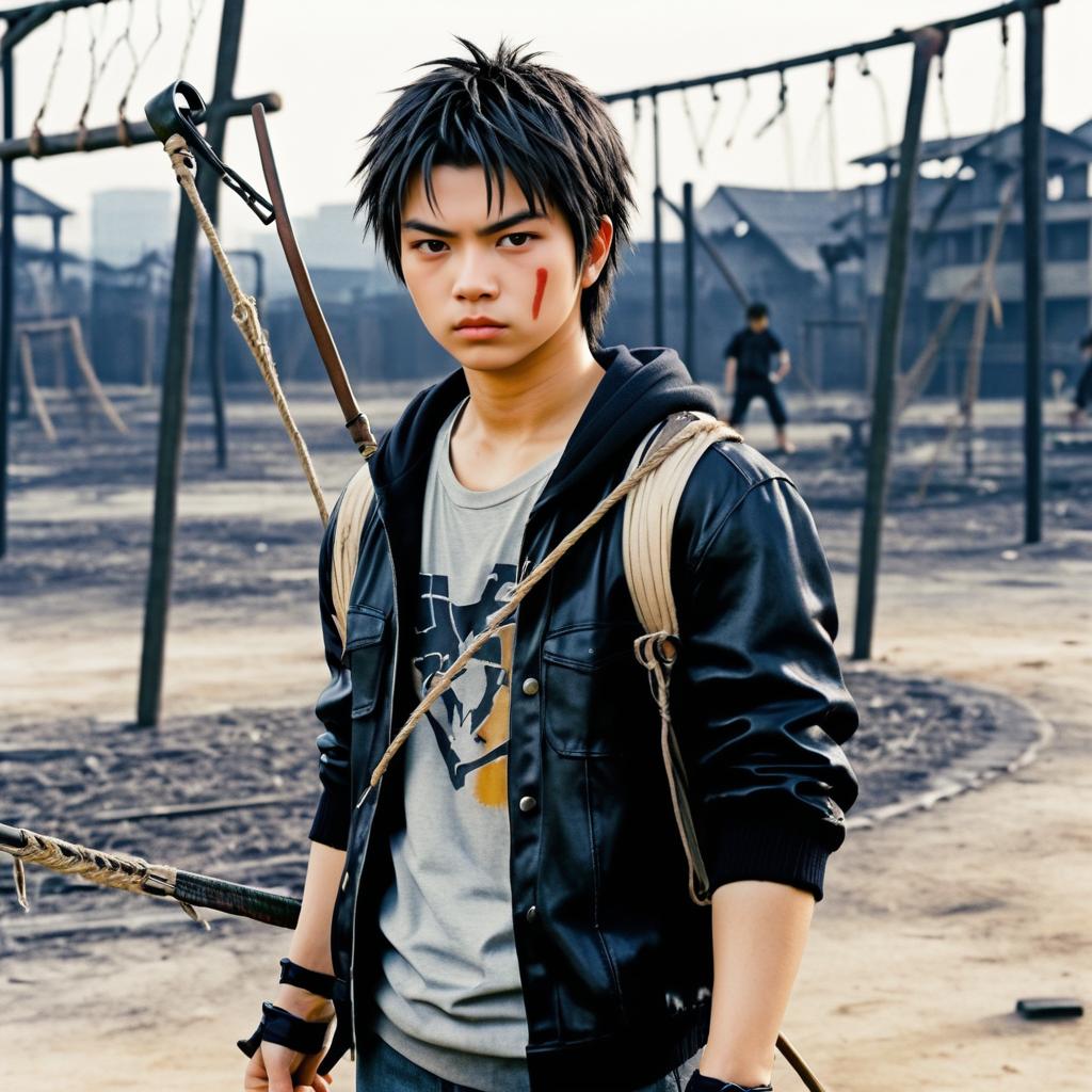 Angry Teen in a Desolate Playground