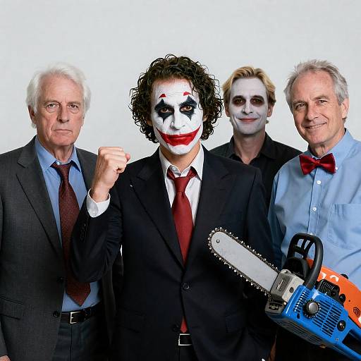 Four Men Group Portrait with Unique Styles