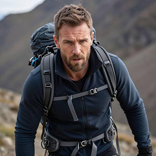 Fit European Man Outdoor Adventure