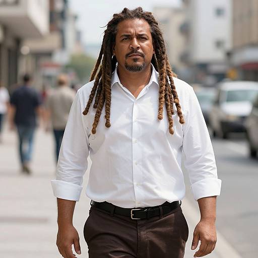 Urban Portrait of Man with Dreadlocks