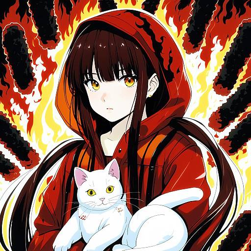 Illustration of Asakura karen (heaven burns red), heaven burns red in the style of Kaname aomame
