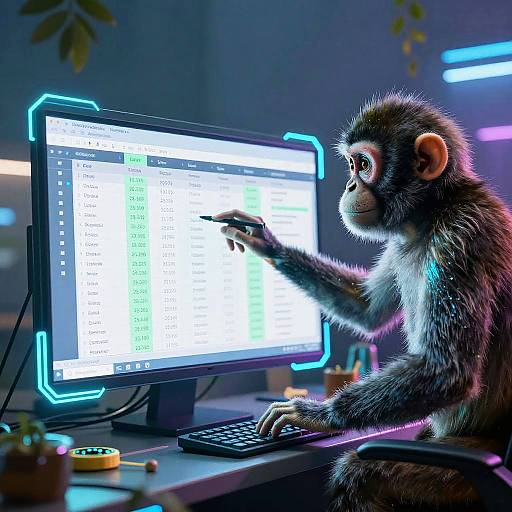 Cyberpunk Monkey Data Organizer