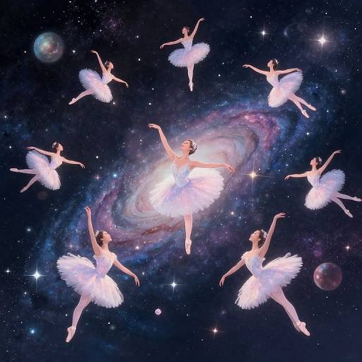 Celestial Ballet Surreal Digital Art