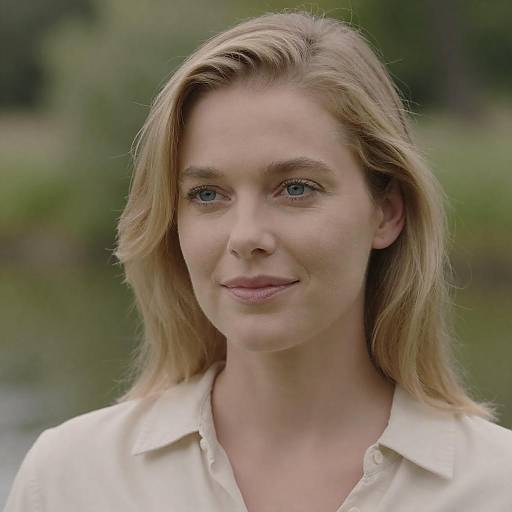 Portrait of a Smiling Blonde Woman