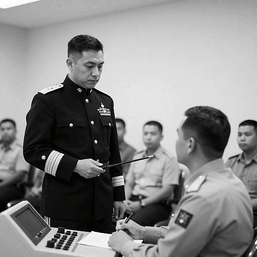 Dramatic Military Officer Interaction Scene