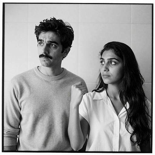 Monochrome Portrait of Two People