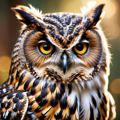 Close-up of a Great Horned Owl