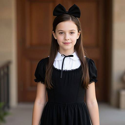 Youthful Wednesday Addams Costume