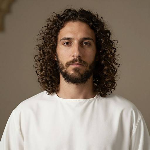 Bearded Man in Religious Robe