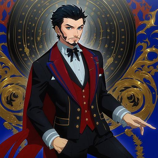 Illustration of Arsene lupin iii, lupin iii in the style of Mae (maesanpicture)