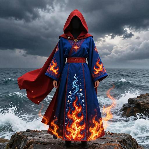 Elemental Mage Outfit with Arcane Symbols