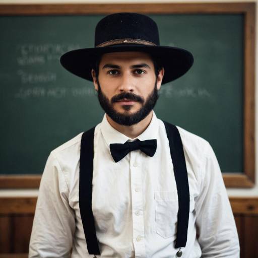 Realistic Amish Man Costume Portrait