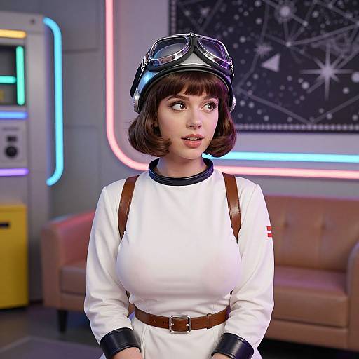 Vintage Space Explorer Portrait